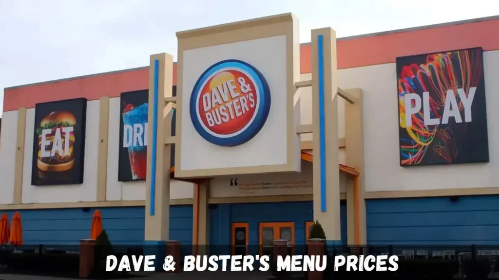 dave and buster's menu with prices