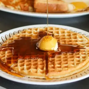 Chocolate and Peanut Butter Waffle