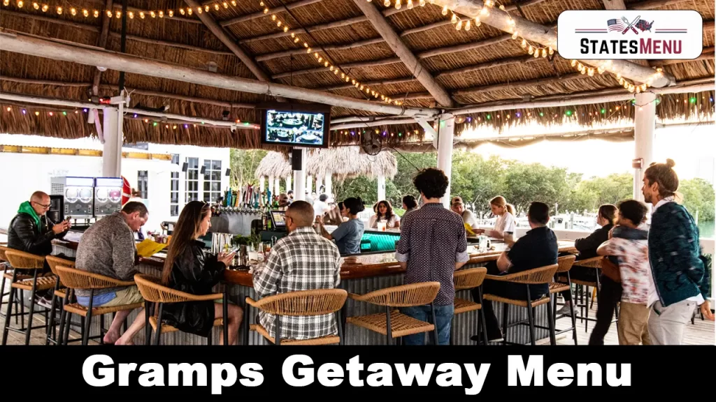 Gramps Getaway Menu
