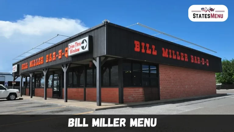 Bill Miller Menu