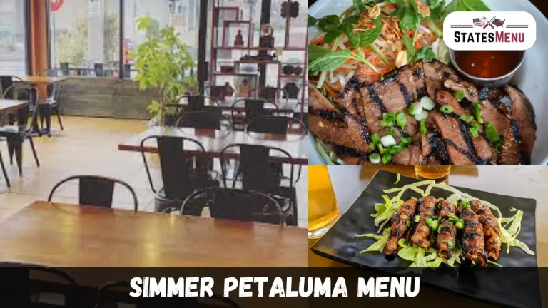 Simmer Petaluma Menu