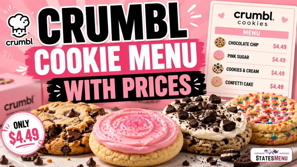 Crumbl Cookie Menu With Prices